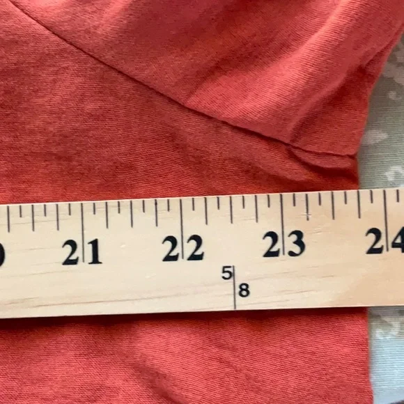 Yushi Women’s Orange 3/4 Sleeves Tunic Lagenlook Blouse Size X-Large - Picture 10 of 10